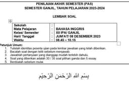 PEMBUATAN SOAL PAS DAN SAS BAHASA INGGRIS SMA/ MA