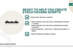 Naskah Voice Over Bahasa & Inggris + Kutipan Jurnal Ilmiah| 24 jam jadi!