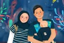 Illustrasi portrait custom | portrait keluarga | pribadi