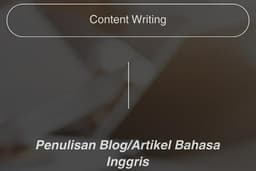 Blog/artikel bahasa inggris