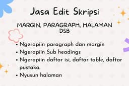 Jasa Edit Skripsi & Tugas Akhir (Margin, Paragraph, Headings, HALAMAN dsb) 