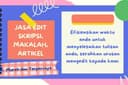 Jasa Edit Skripsi, makalah, dan artikel (Terpercaya)