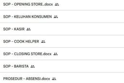 Paket Jasa (F&B, COGS, SOP)