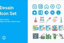 Desain Icon Style Outline, Glyph, Flat dan Color Outline