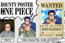 GAMBAR POSTER BOUNTY WANTED ONE PIECE