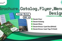 Desain Brosur, Katalog, Flyer, Menu 