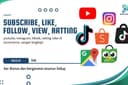 Subscriber, Follow, Like, Komen,Review, Ratting Gmaps, High Quallity Bergaransi seumur hidup.