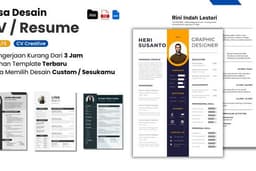 Desain CV / Resume Modern Professional dan Cepat (1 Hari Jadi)