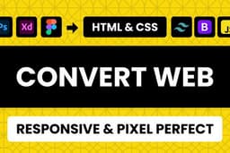 Convert slicing Figma, PSD, XD, dll ke HTML dengan CSS/Tailwind/Bootstrap dan Javascript/JQuery