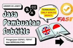 SUBTITLE INDONESIA INGGRIS YOUTUBE, INSTAGRAM, TIKTOK MURAH, CEPAT, AKURAT, FREE REVISI UNTUK 