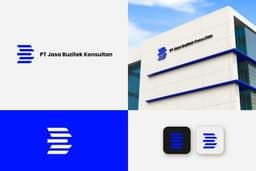 Desain Logo Perusahaan Professional Modern (FREE BRAND GUIDELINE)