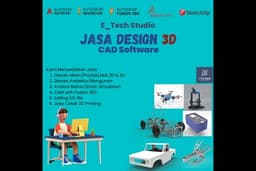 Pembuatan Desain 3D|2D Produk - Mesin - Industrial - CAD - SATU HARI JADI