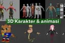 Animasi karakter untuk game assets
