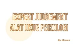 Expert Judgement Alat Ukur / Skala Psikologi