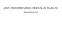 Proofreading Berbahasa Indonesia.