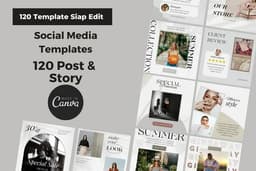 120 Canva Template Sosial Media Siap Pakai