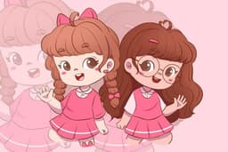 Desain Ilustrasi Karakter Simpel Lucu Chibi