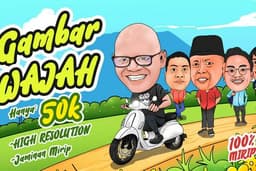 desain wajah kartun karikatur dan potret