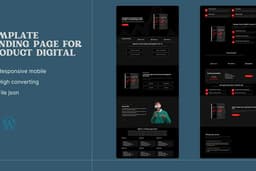 Template website produk digital file json elementor wordpress