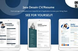 Desain CV/Resume Profesional Berkualitas Tinggi Selesai dalam 12 Jam! (Revisi Tanpa Batas)