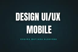 Design UI and UX mobile application