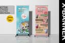 DESAIN BANNER / SPANDUK / ROLL UP BANNER UNTUK USAHA 1 HARI JADI