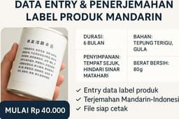 Data Entry & Terjemah Label Produk dari Mandarin ke Indonesia