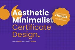 Aesthetic Minimalist Certificate Design