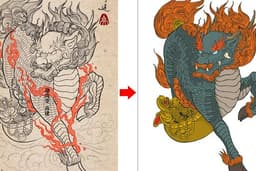 Gambar ulang Dari sketsa ke Digital art Vector