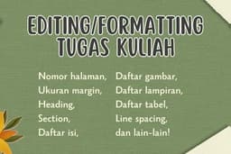 Editing dan Formatting Tugas Sekolah/Kuliah (Makalah, Skripsi, dsb)