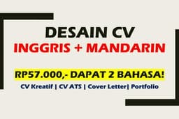 Desain CV 3 Bahasa, 1 Hari Jadi