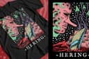Ilustrasi Dark Psychedelic untuk desain kaos brand, kaos band, cover CD, dll