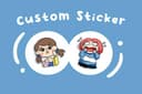 Desain Sticker Line Custom (ada atau tanpa tulisan)