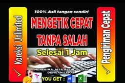 JASA KETIK, KETIKAN, MENGETIK - Jadi 1 Jam