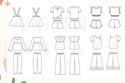 TECHNICAL DRAWING BAJU ANAK, DEWASA WANITA & PRIA