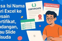 Isi Nama Massal ke Sertifikat & Undangan (Excel to Gambar)