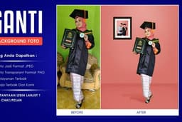 Edit Foto (Remove dan Ganti Background) Pengerjaan 1 Hari