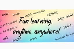 Kursus/Les Bahasa Inggris level Beginner-Advanced (English Course)