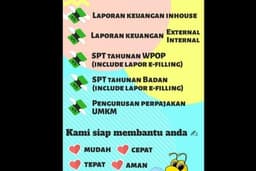 Jasa Pembuatan Laporan Keuangan dan SPT Tahunan WPOP & Badan