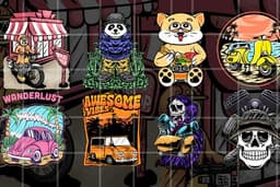 DESAIN ILUSTRASI (sehari jadi) CUSTOM UNTUK KAOS JAKET DLL TEMA SESUAI KEINGINAN