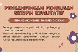 Pendampingan Skripsi Kualitatif Bidang Akuntansi dan Pendidikan