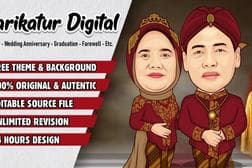KARIKATUR DIGITAL SEHARI JADI, BEBAS REVISI  -
