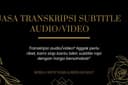 Transkripsi teks untuk audio/video (subtitle, podcast, dll)