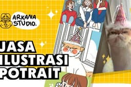 Jasa Ilustrasi Potrait Kamu, Pasangan atau Keluarga