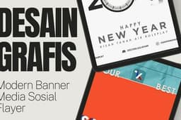Desain Modern Banner dan Sosial Media