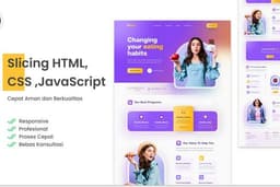 Convert/Slicing Design UI/UX to HTML, CSS, JAVASCRIPT