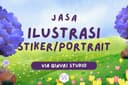 Jasa Pembuatan Desain Stiker/Ilustrasi Portrait Diri dari Foto ke Ilustrasi