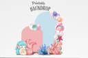 Printable  Backdrop Ultah anak 