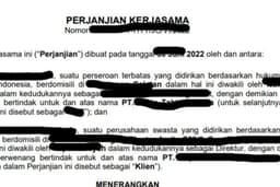 Perjanjian Kerjasama dan Surat lainnya