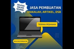 Jasa pembuatan makalah, jurnal, artikel ilmiah, surat-menyurat, proposal | 1 hari jadi